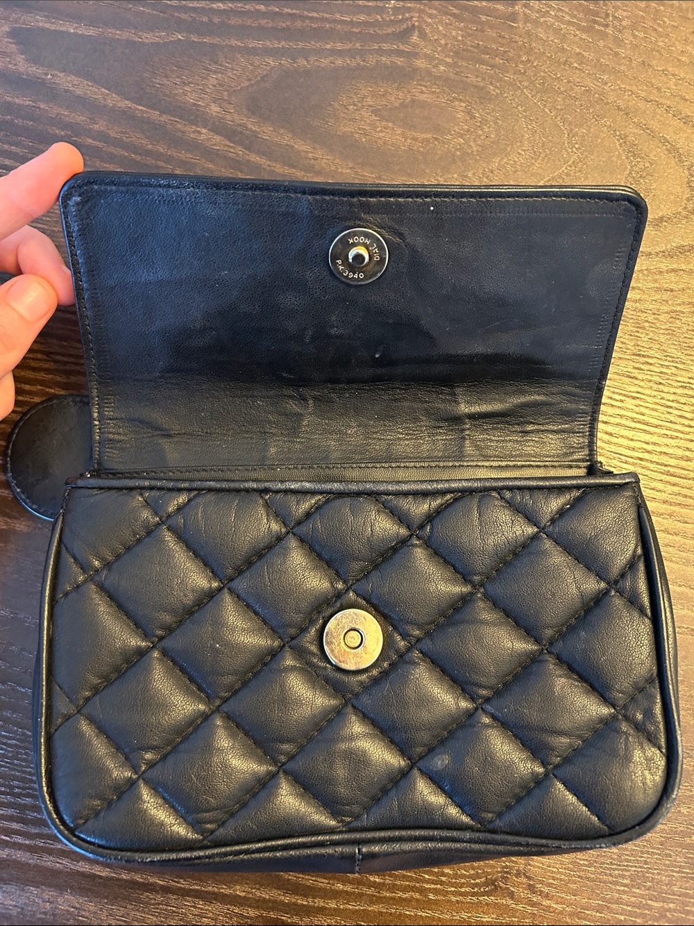Chanel Black Quilted Leather Clutch - Picture 2 of 7